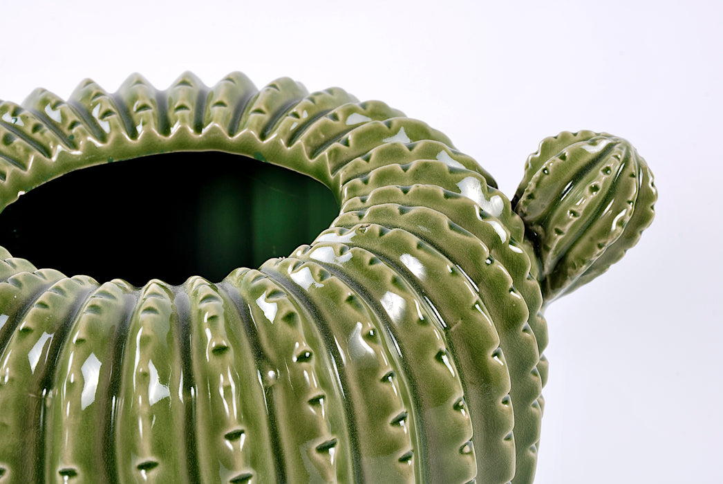Vaso in ceramica cactus verde