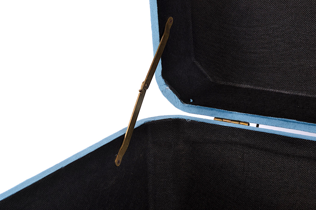 BAULETTO CONTENITORE VELLUTO AZZURRO