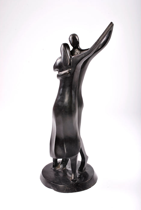 scultura coppia ballerini moderna bronzo