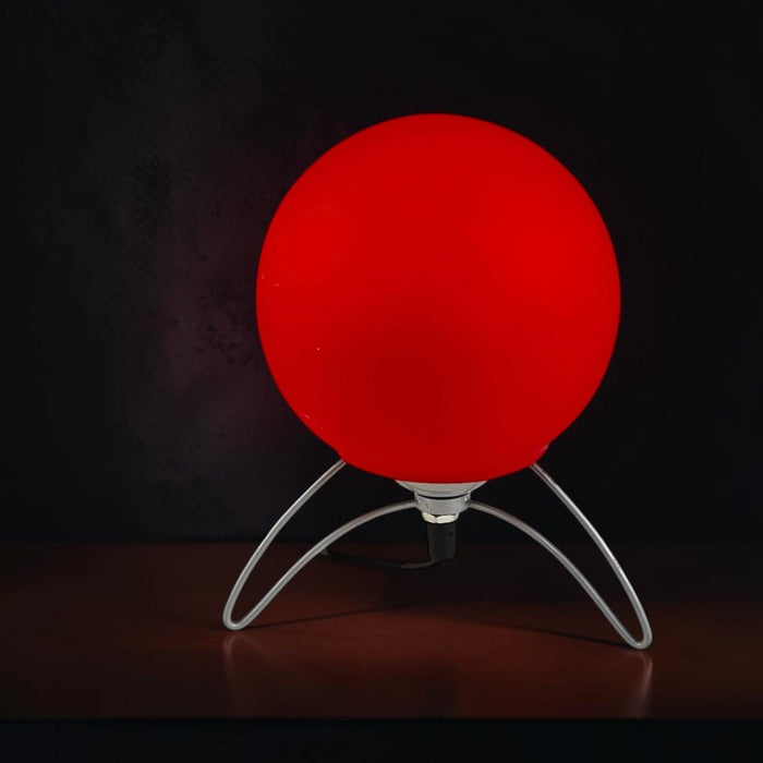 Lampada da Tavolo Sferica Rossa dal Design Moderno