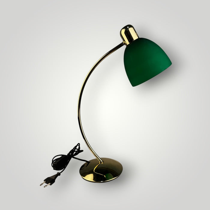 Lampada da Tavolo Design in Metallo con Paralume Verde