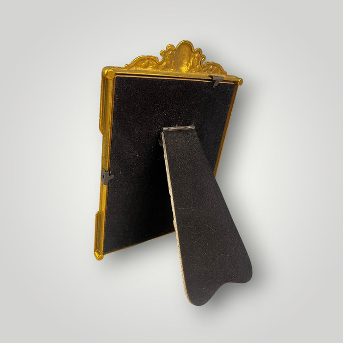 Cornice Portafoto Vintage in Ottone Dorato