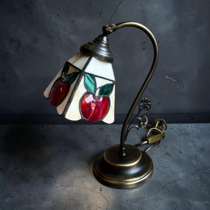Lampada Tiffany mela con vetro colorato