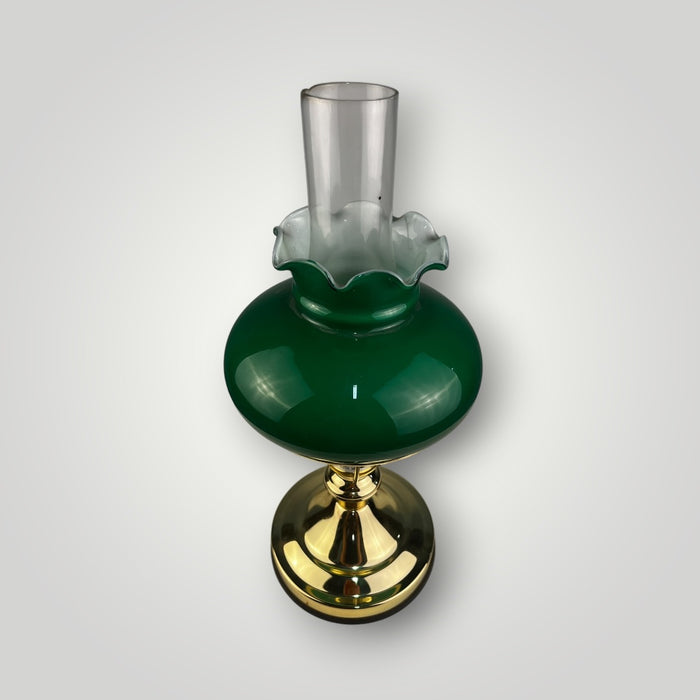 Lampada da Tavolo Stile Classico con Paralume in Vetro Verde