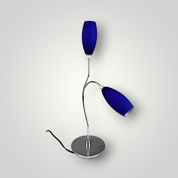 Lampada da Tavolo Design Moderna a 2 Luci Blu