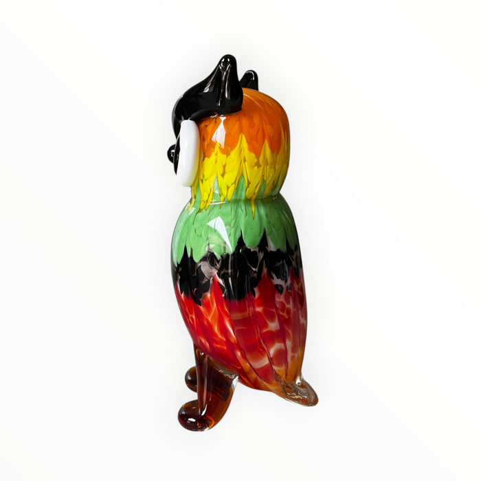 Gufo in Vetro Murano - Scultura Artistica Multicolore