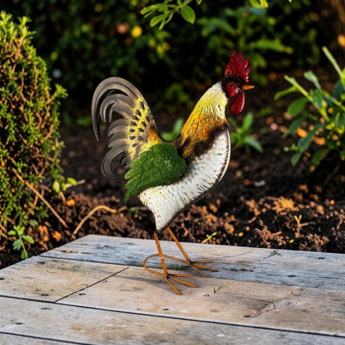 Gallo Decorativo in Metallo