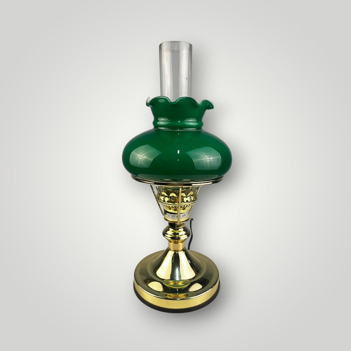 Lampada da Tavolo Stile Classico con Paralume in Vetro Verde