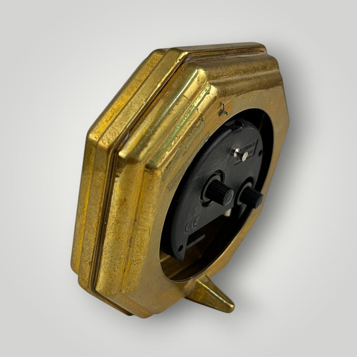 Sveglia da Tavolo Vintage in Ottone Dorato (a Batteria)
