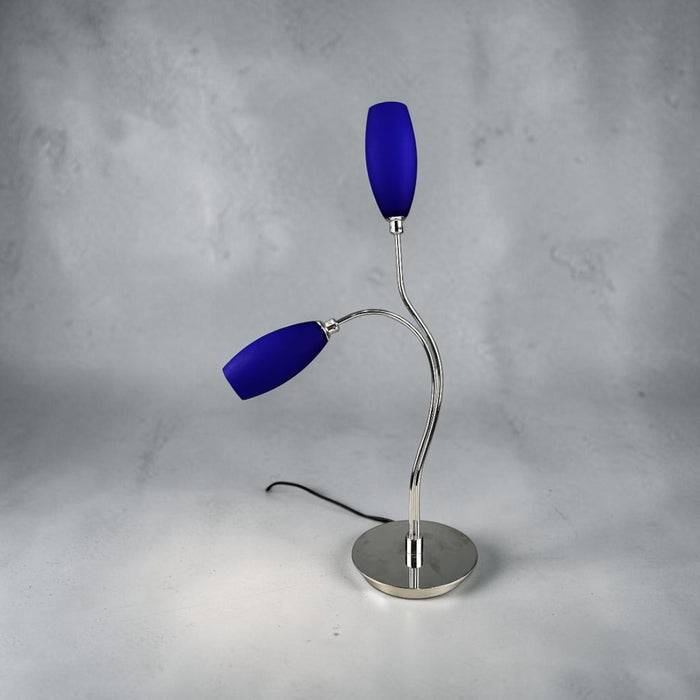 Lampada da Tavolo Design Moderna a 2 Luci Blu