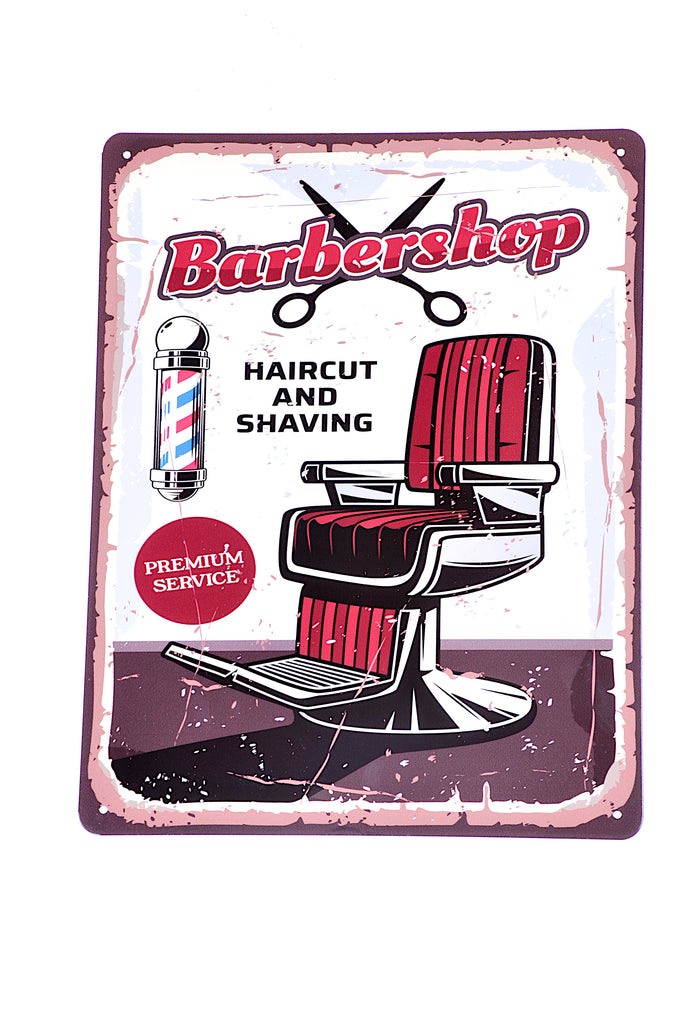 Targa metallo 'Barber Shop' — Falantiqua srl