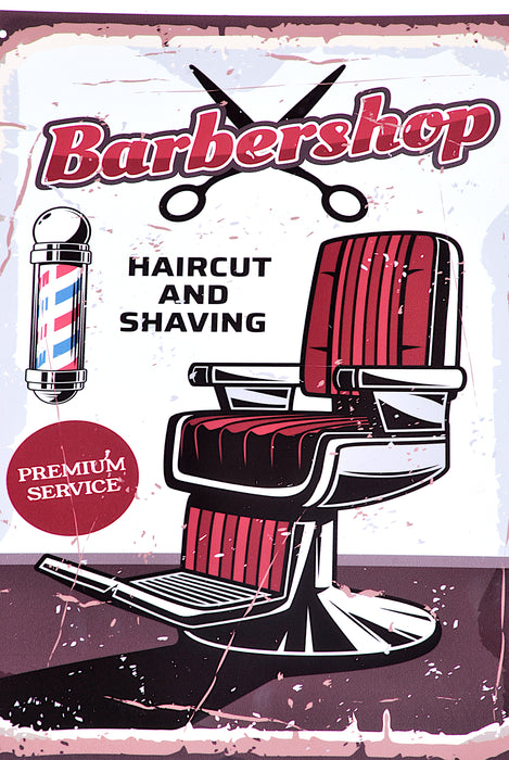 Targa metallo 'Barbershop'