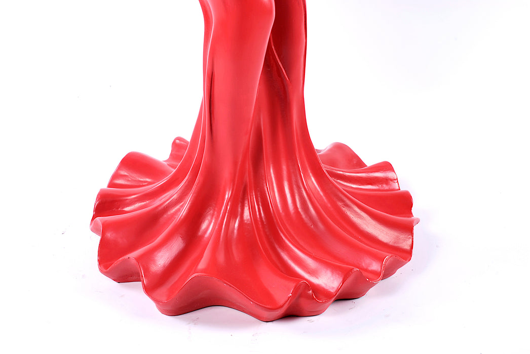 Statua Betty Boop vestito rosso lungo con cappello