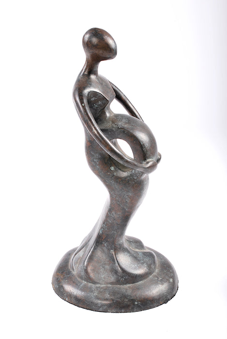 scultura maternità moderna bronzo