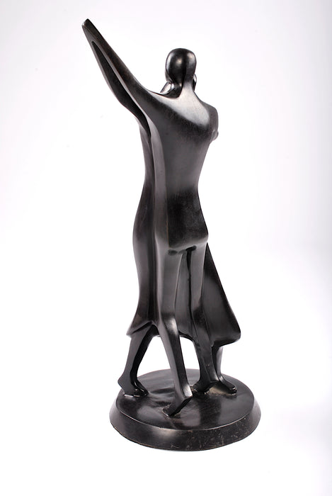 scultura coppia ballerini moderna bronzo