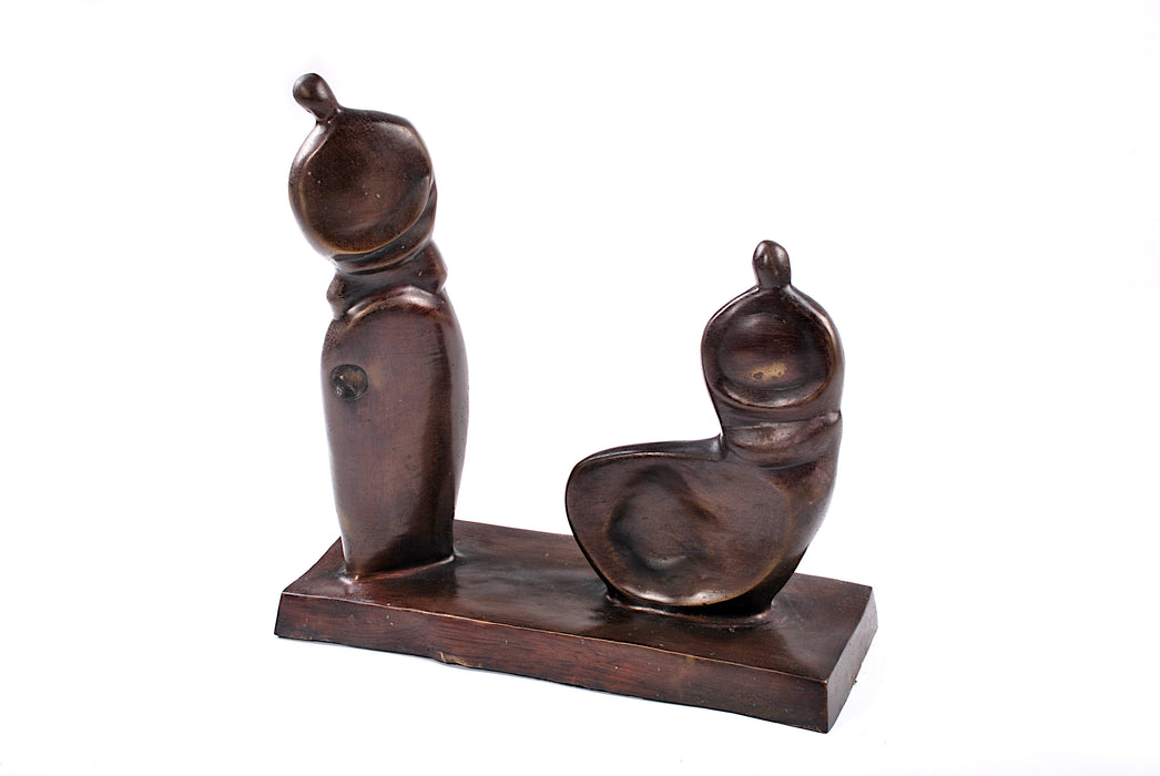 scultura coppia moderna bronzo