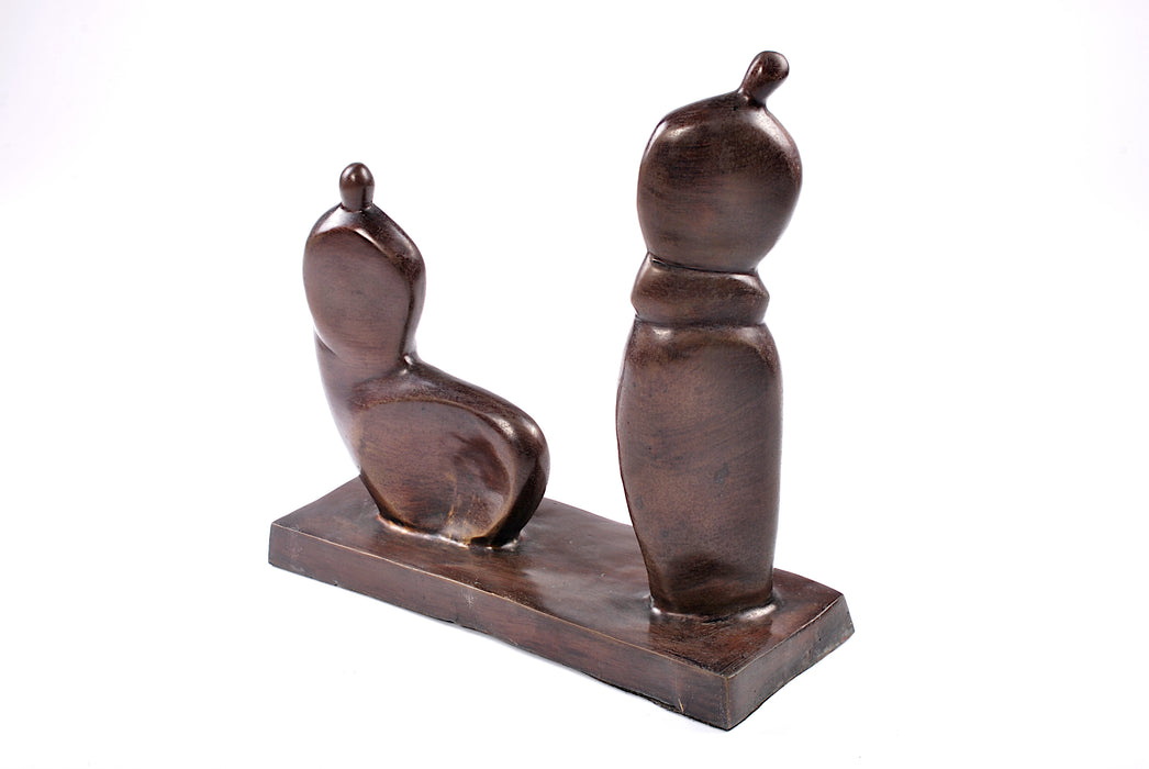 scultura coppia moderna bronzo