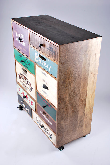 Cassettiera legno vintage
